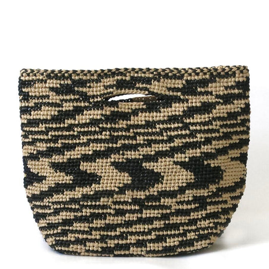 Small Mezzy Zebra Woven Clutch